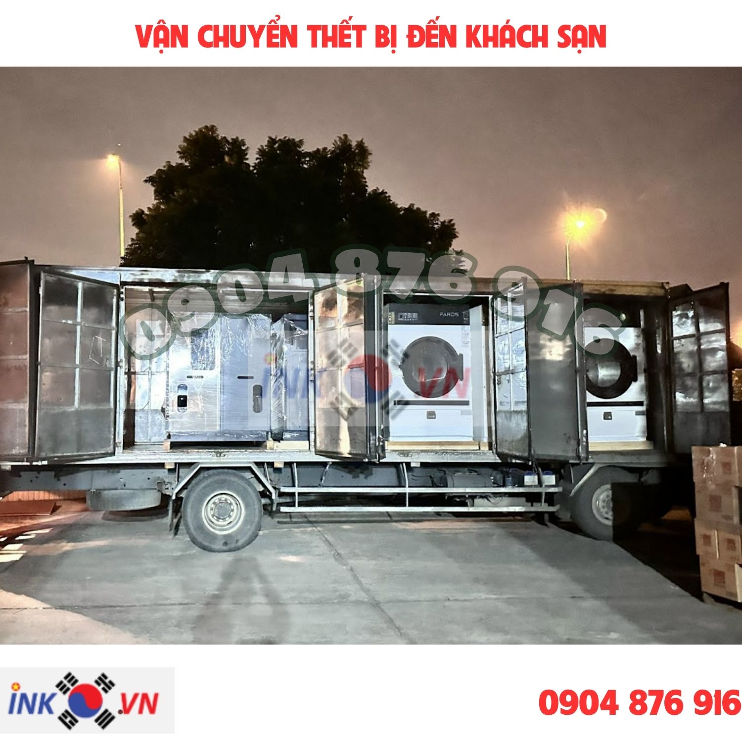 thiết bị được giao đi cho khách sạn